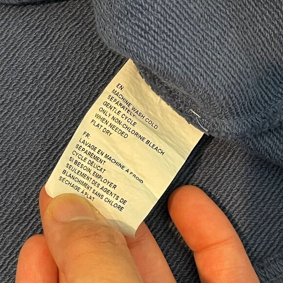 UNTUCKit Sweater Men Xlarge Blue Solid 1/4 Zip Pullover Elbow Pads Logo Preppy - Picture 10 of 11